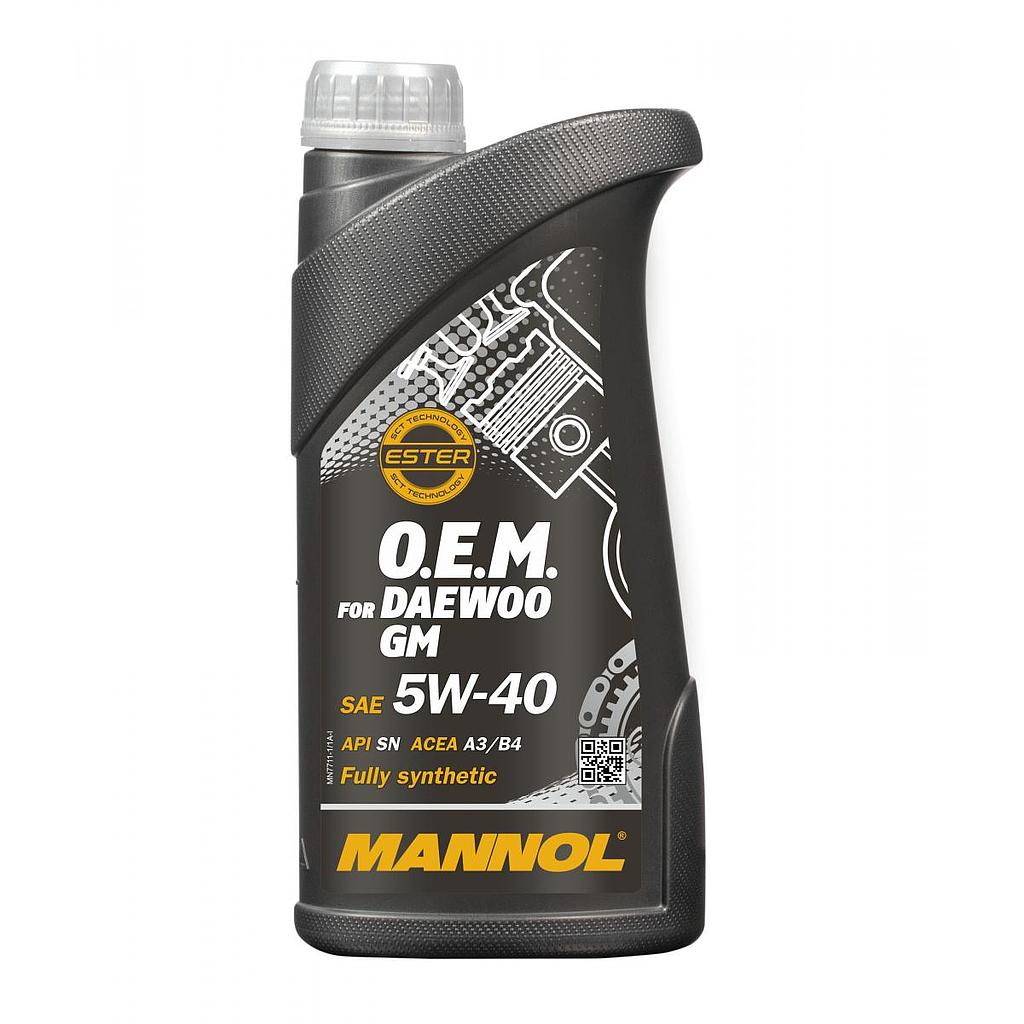 ACEITE MOTOR 5W40 SINTETICO O.E.M.  DAEWOO/GM 1L