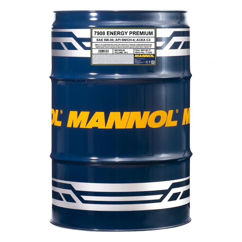 ACEITE MOTOR 5W30 SINTETICO ENERGY PREMIUM 208L