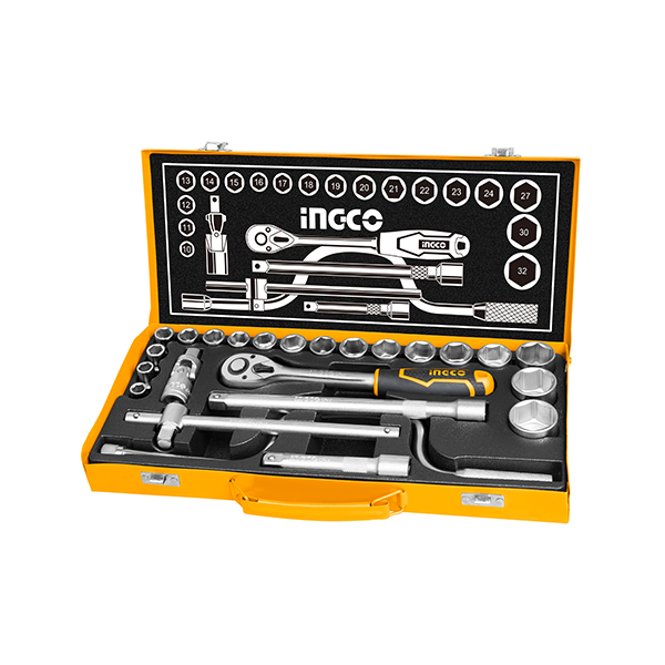 SET DE DADOS 24 PCS 1/2"MALETIN INGCO