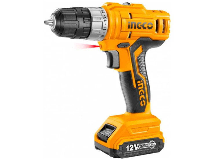 TALADRO/ATORNILLADOR INALÁMBRICO 12V 25NM C/BAT+CARGADOR INGCO