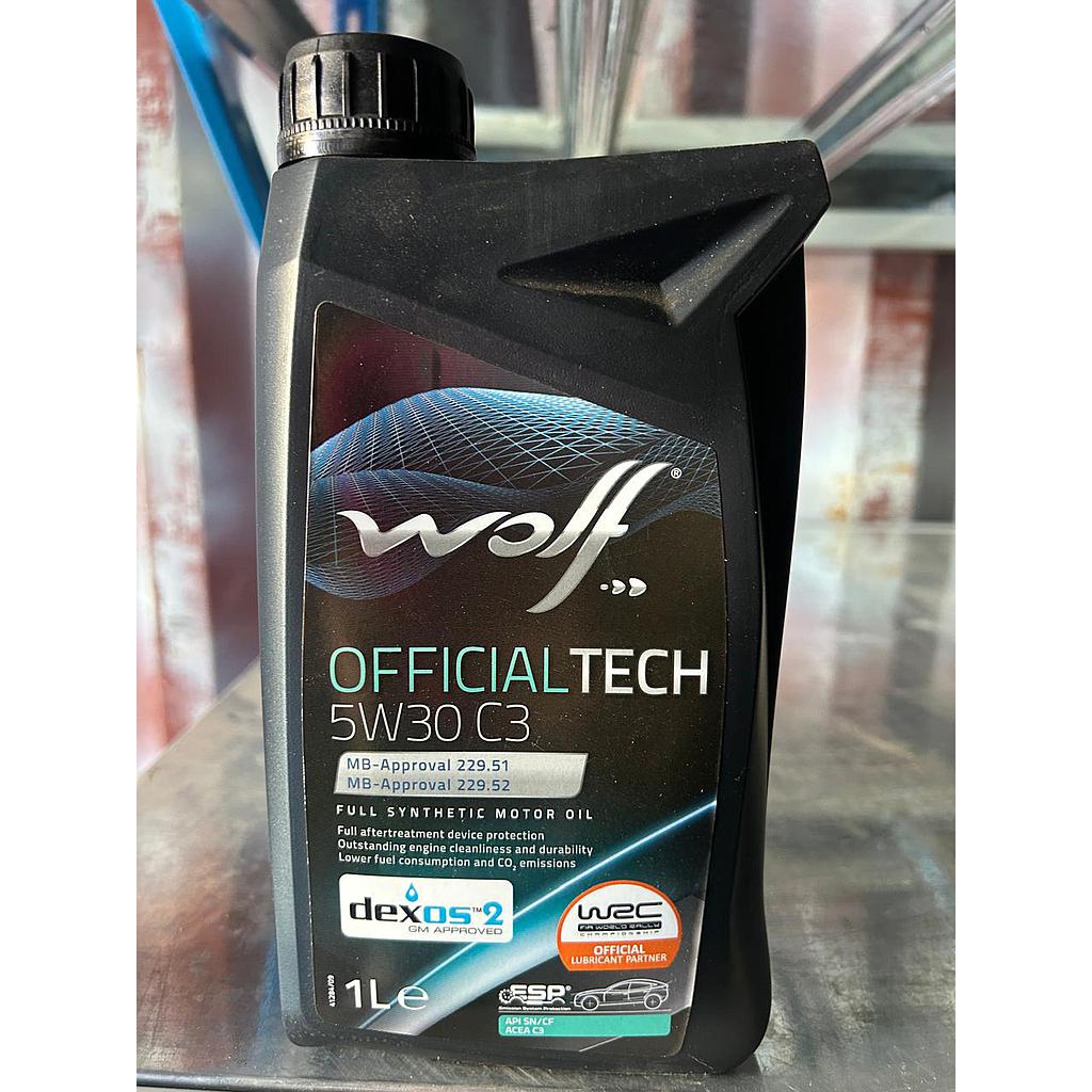 ACEITE MOTOR 5W30 SINTETICO OFFICIALTECH 1L WOLF