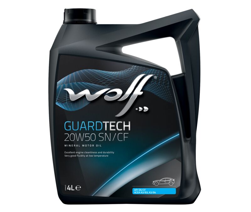 ACEITE MOTOR 20W50 GUARDTECH SN/CF 4L WOLF