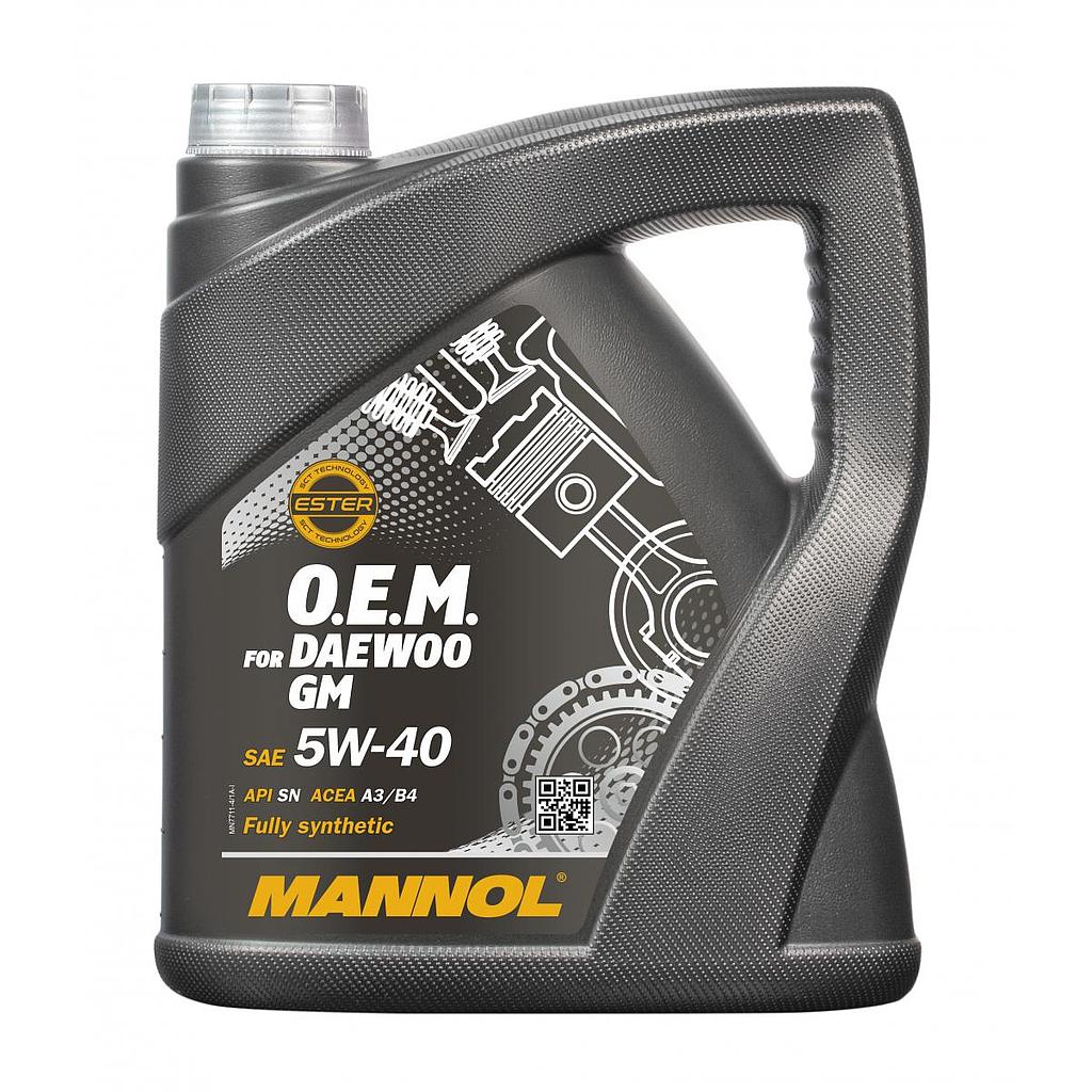 ACEITE MOTOR 5W40 SINTETICO O.E.M.  DAEWOO/GM 4L