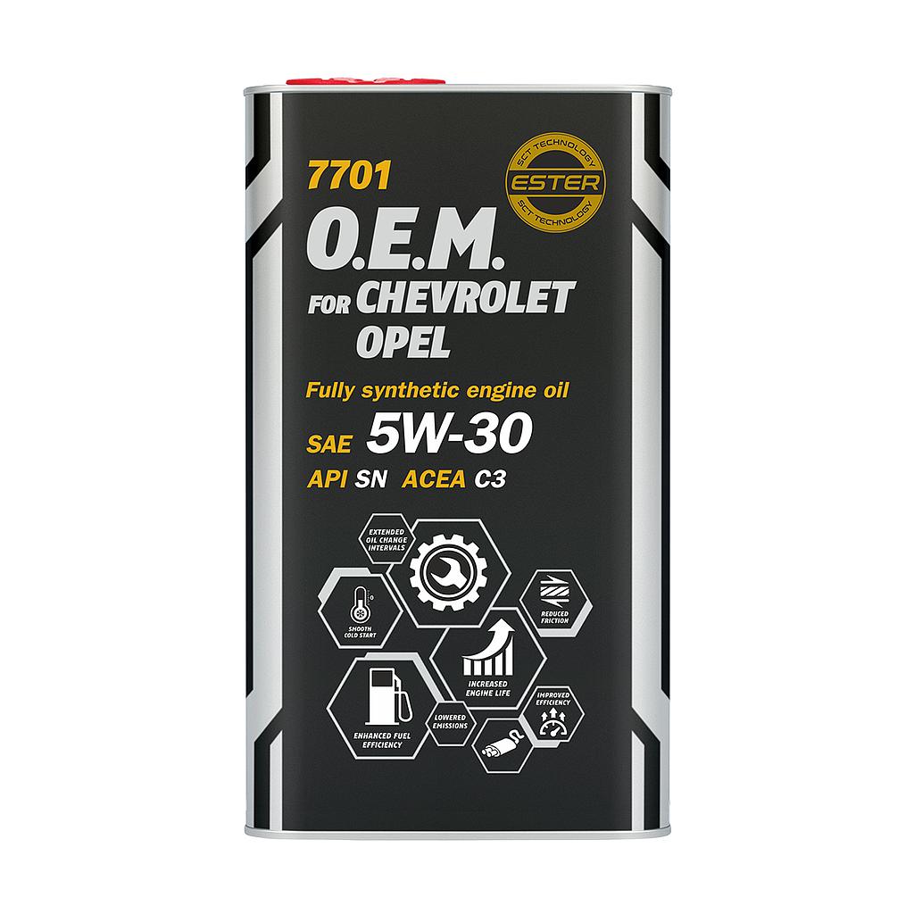 ACEITE MOTOR 5W30 SINTETICO O.E.M.  CHEVROLET/OPEL 4L