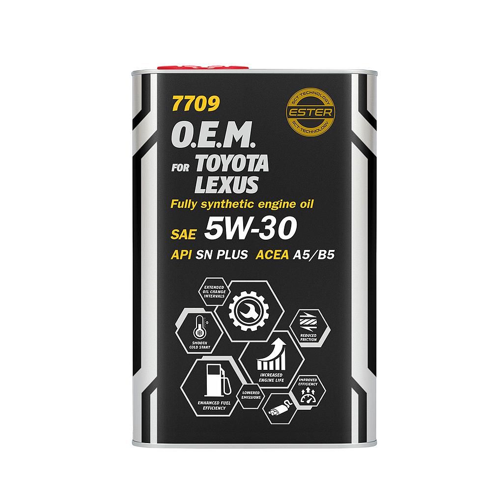 ACEITE MOTOR 5W30 SINTETICO O.E.M TOYOTA/LEXUS 1L