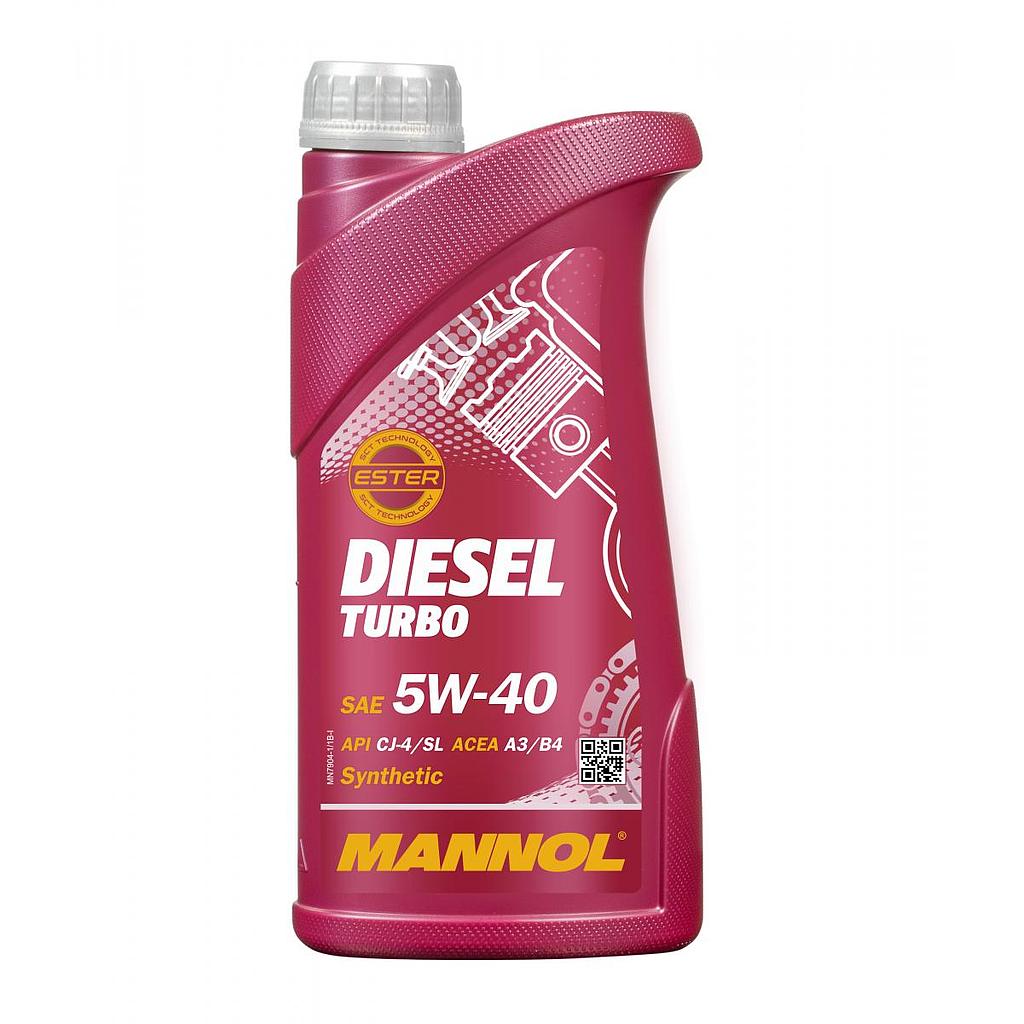 ACEITE MOTOR 5W40 SINTETICO DIESEL TURBO CI-4/SL 1L MANNOL G