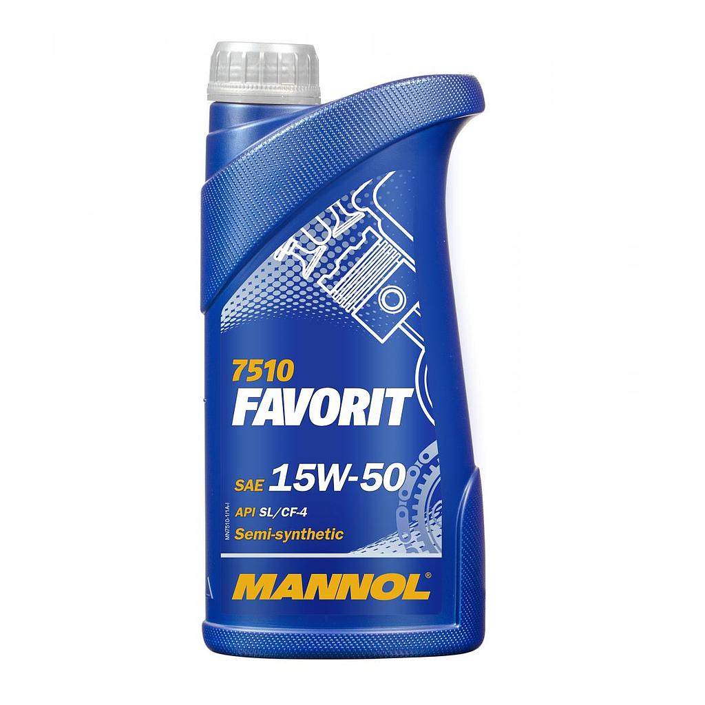 ACEITE MOTOR 15W50 SEMISINTETICO FAVORIT SL/CF 1L