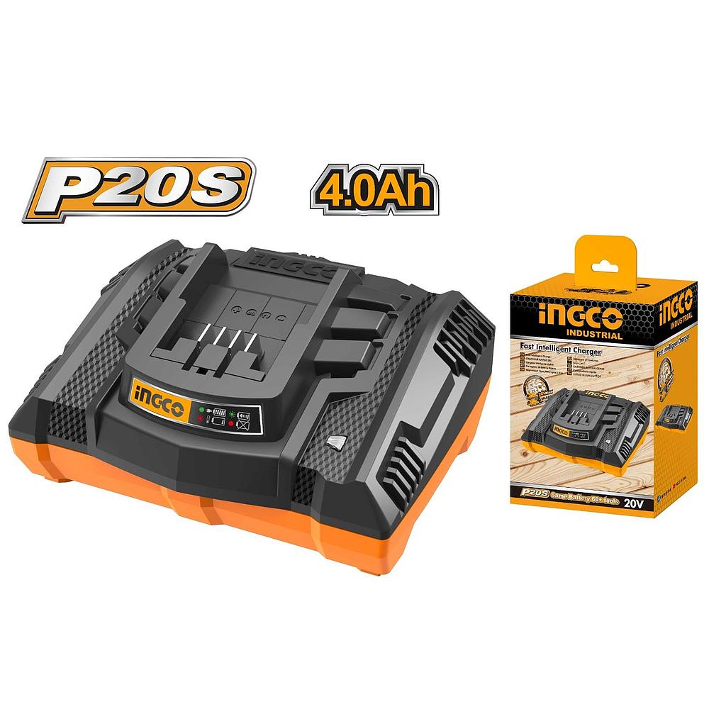 CARGADOR BATERÍA 20V/4A ULTRA RAPIDO INGCODO