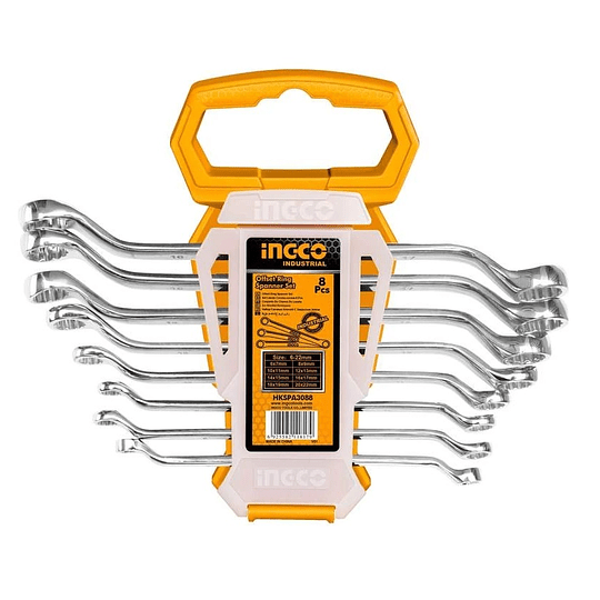 JUEGO LLAVES CORONA/CORONA 8 PCS 6-22MM INGCO