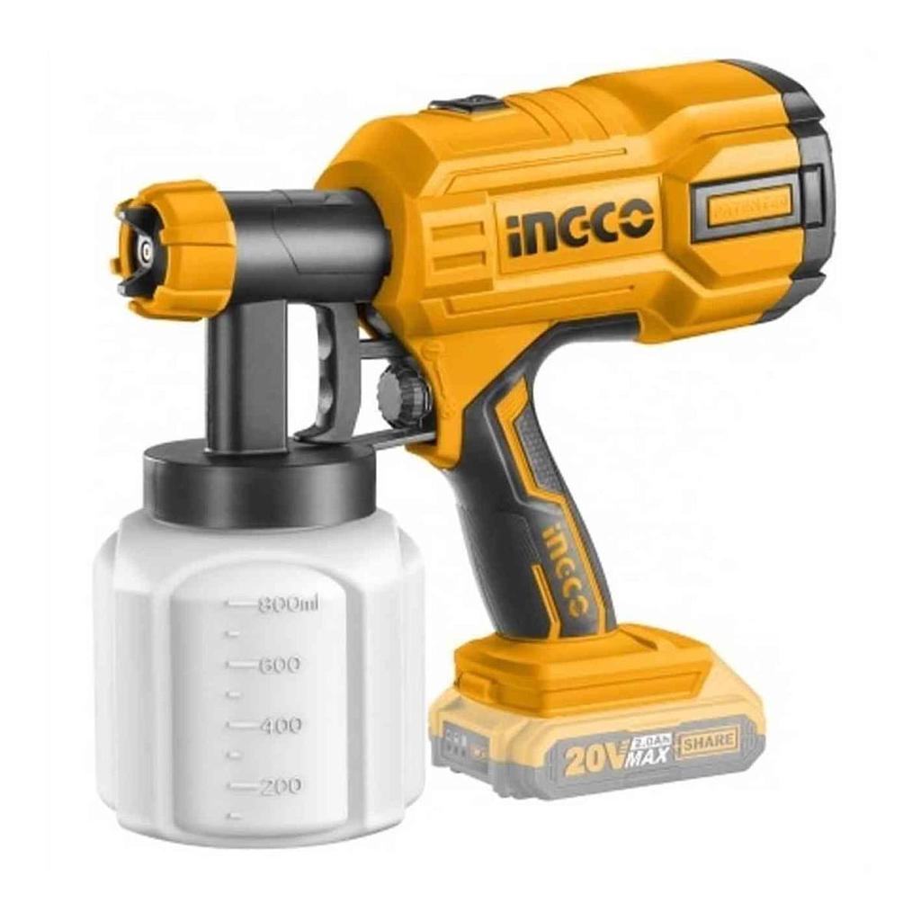 PISTOLA PINTAR INALAMBRICA 20V S/BATERIA INGCO
