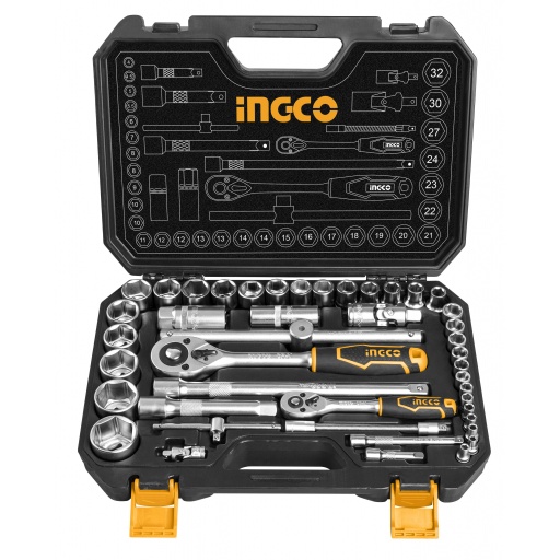 SET DADOS 1/4-1/2&quot; 44 PCS INGCO