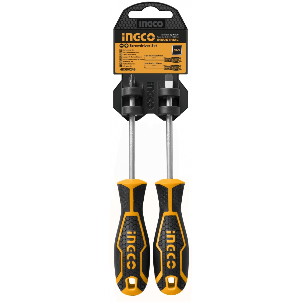 SET DE DESTORNILLADES PUNTA Y CRUZ  1X100MM 2P INGCO
